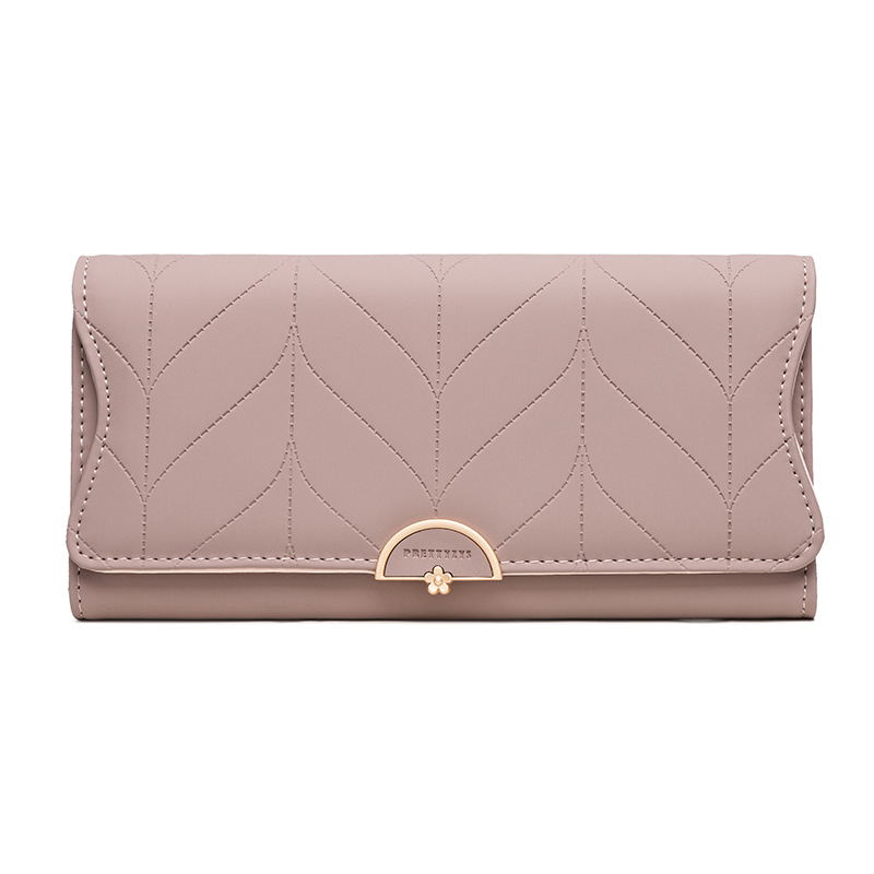 Prettyzys/Pureti new ladies long wallet fashion buckle PU small fresh clutch bag wallet - Image 7