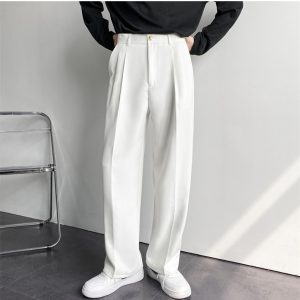 Autumn and winter 2023 new drape straight suit pants men's loose Korean casual wide-leg trousers mopping pants