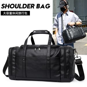 New short-distance travel bag, trendy men's shoulder bag, crossbody bag, large capacity tote bag, outdoor gym bag, storage luggage bag