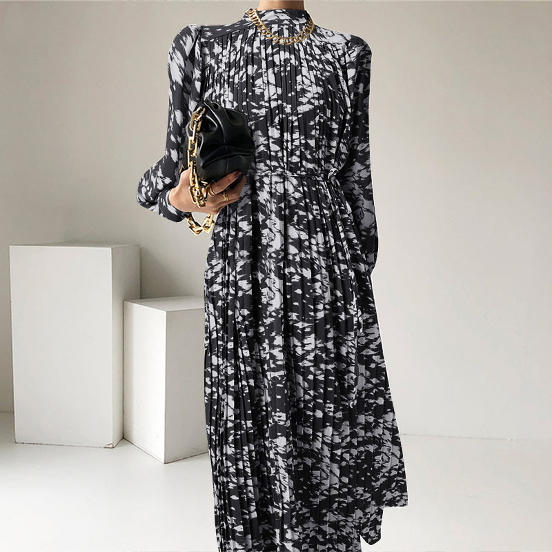Amazon AliExpress 2023 Spring New Retro Bohemian Fashion Printed Pleated Loose Tank Top