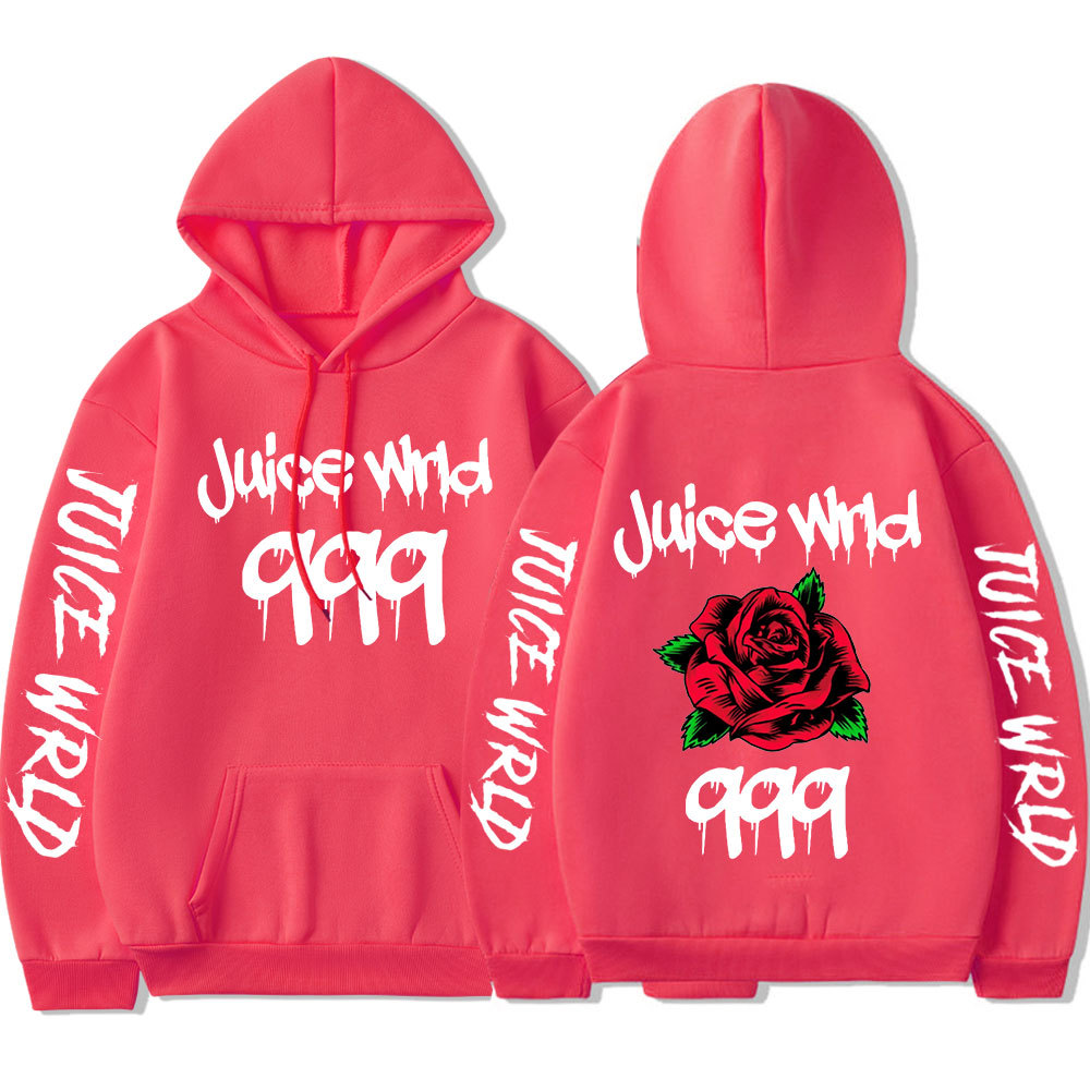Cross-border source of supply AliExpress best selling dark style rose European size street trend hoodie sweatshirt for men - Image 3
