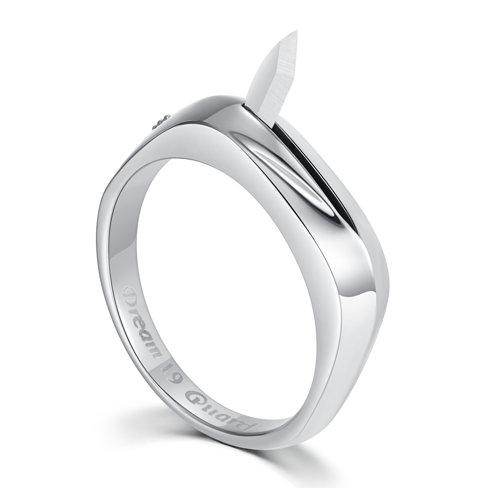 Self-defense titanium steel ring, Dreamkeeper S3 couple's concealed weapon, multi-functional ring knife, emergency anti-wolf weapon. - Image 5