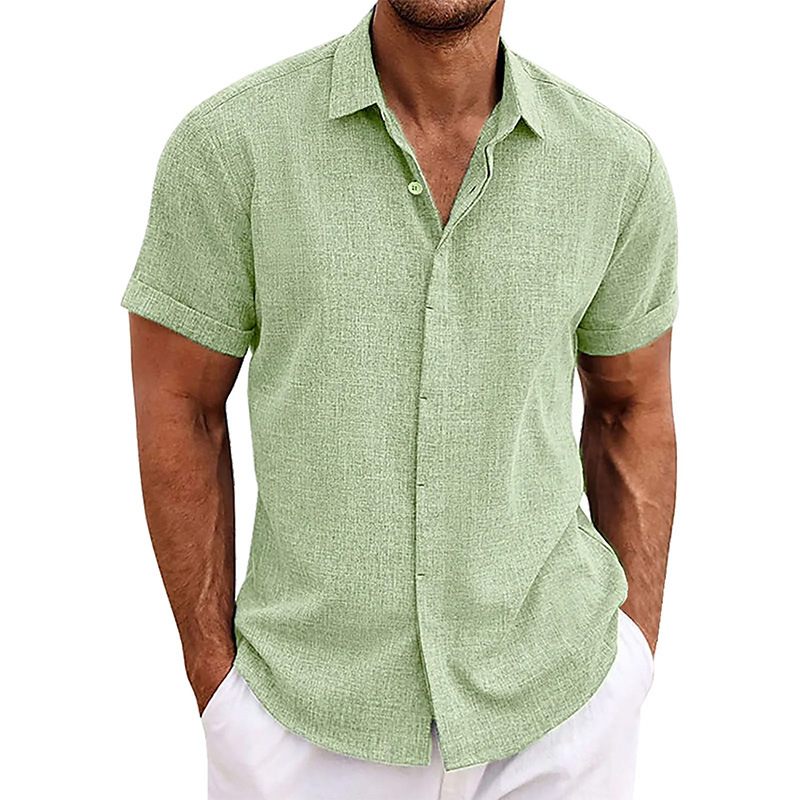 Short-Sleeved Button-Front Shirt - Image 17
