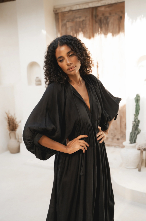 Cross-border fashion spring and autumn women's plus size loose long lantern sleeve casual sweet fresh girl style dress, - Image 14
