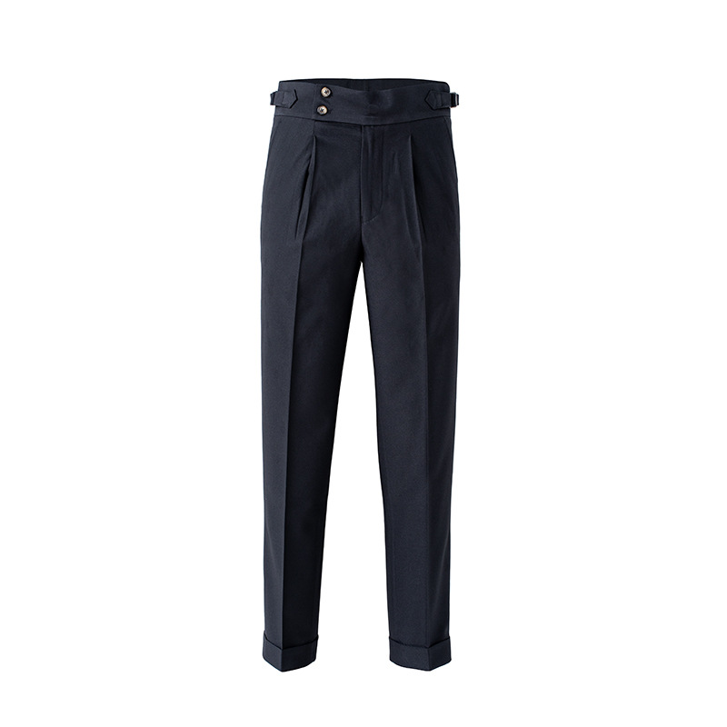 2024 new homemade men's Naples British drape high waist straight pants autumn casual pants trendy trousers - Image 5