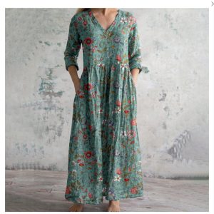 Foreign trade cross-border 2024 new European and American 3d printing Amazon European and American summer urban leisure loose dress female