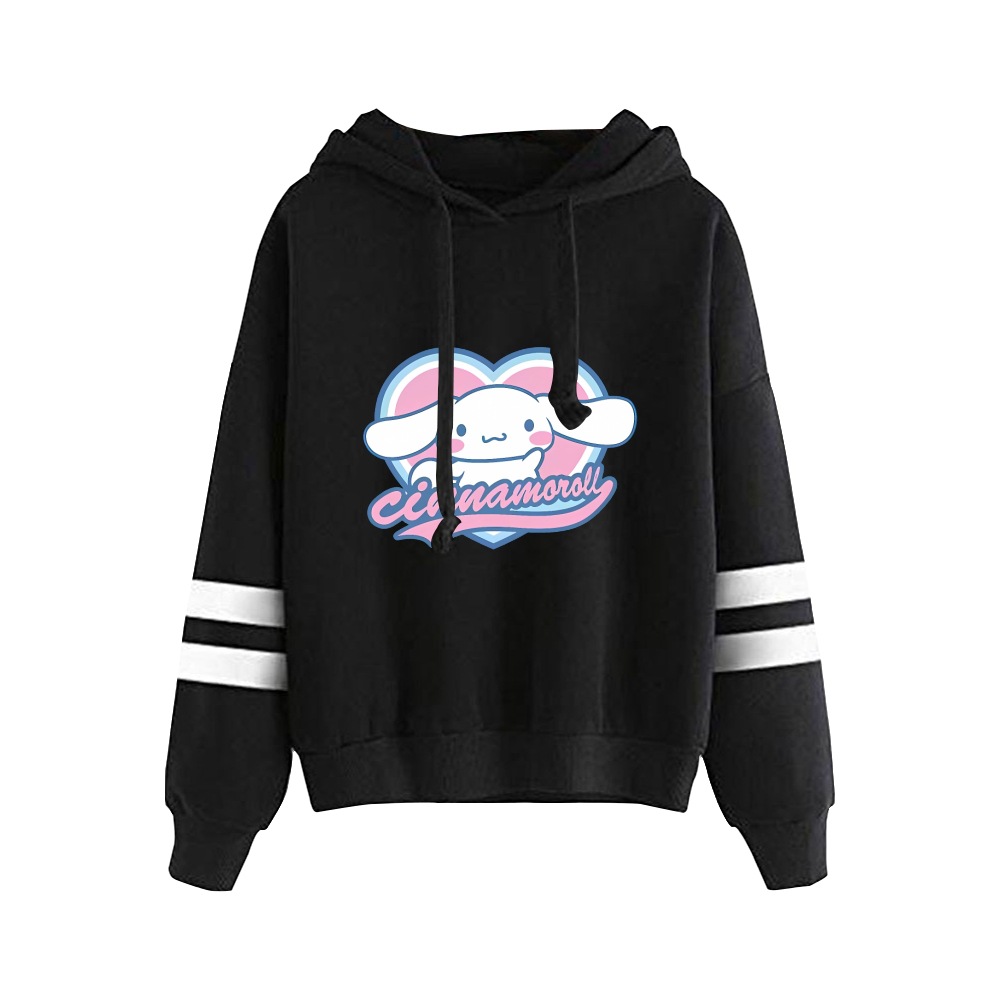 New anime Cinnamoroll big-eared dog cinnamon dog Sanrio 2D casual parallel bars hooded sweatshirt spring and autumn - Image 5