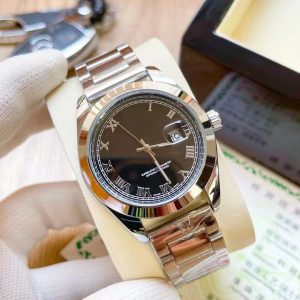 Cross-border hot-selling foreign trade manufacturer Laojia Roman numerals men's quartz watch classic stainless steel strap watch for women
