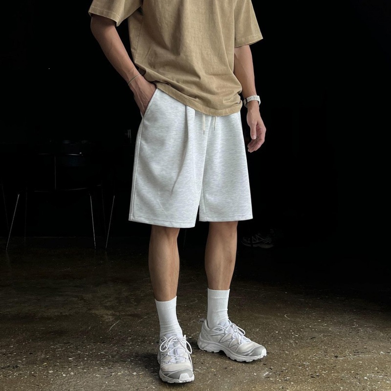 Men's cross-border minimalist casual sports pants, loose wide-leg five-point pants, Korean style commuter shorts, in stock. - Image 3
