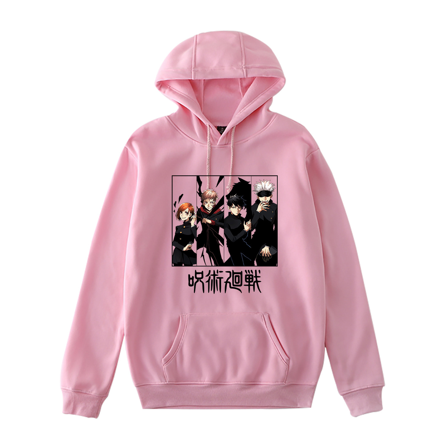 Manufacturers spot anime around long-sleeved couples casual pullover sweater women's hooded hooded sweater - Image 5