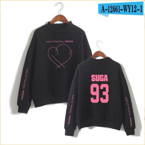 Team love yourself turtleneck round neck autumn and winter sweater street men's clothing - Image 12