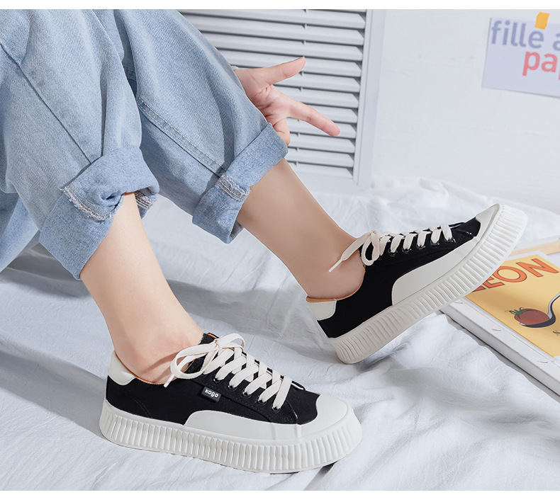 FCS new shoes ins trendy all-match casual Korean street style Wuzhou low-top canvas shoes women's summer F6065 - Image 8