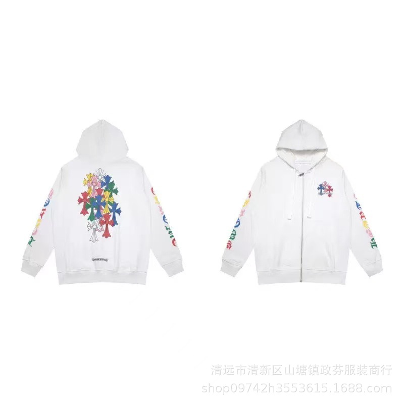 2026 New Cross-Border CH Hoodie Cross Horseshoe Couple Zipper Hooded Sweatshirt Jacket Trendy Brand 30/1 - Image 20