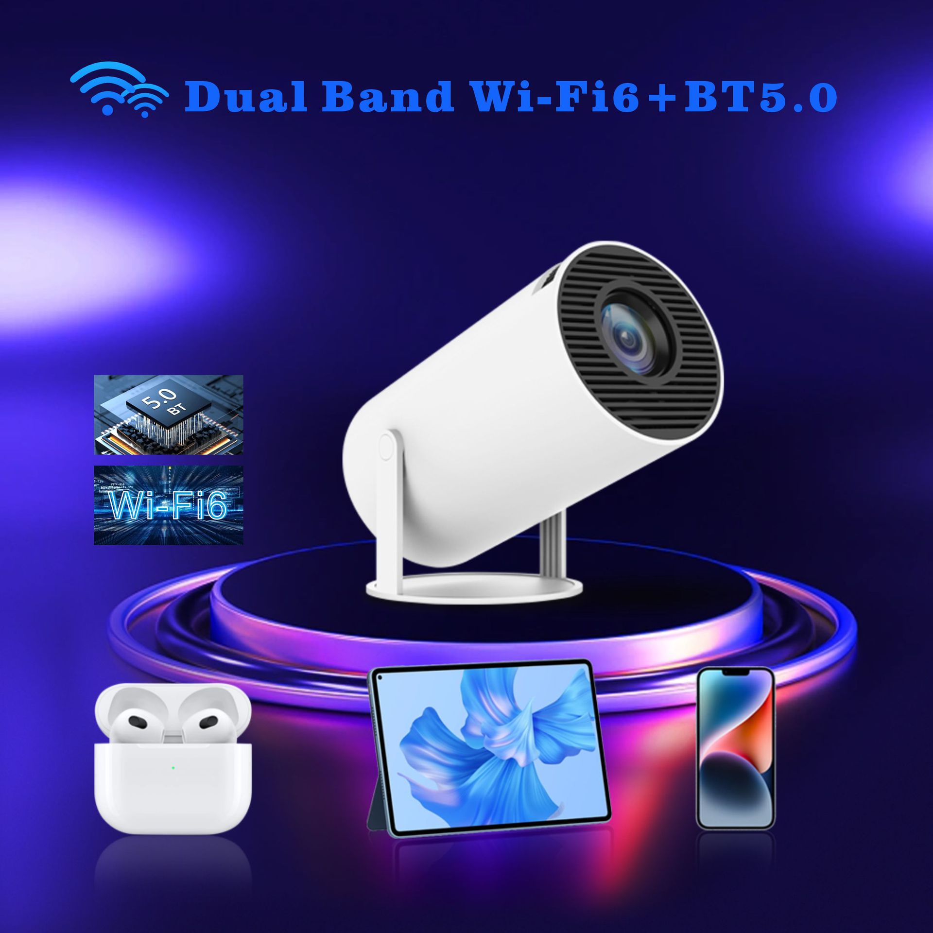 Cross-border hot model HY300 projector Android 11 original stock - Image 2
