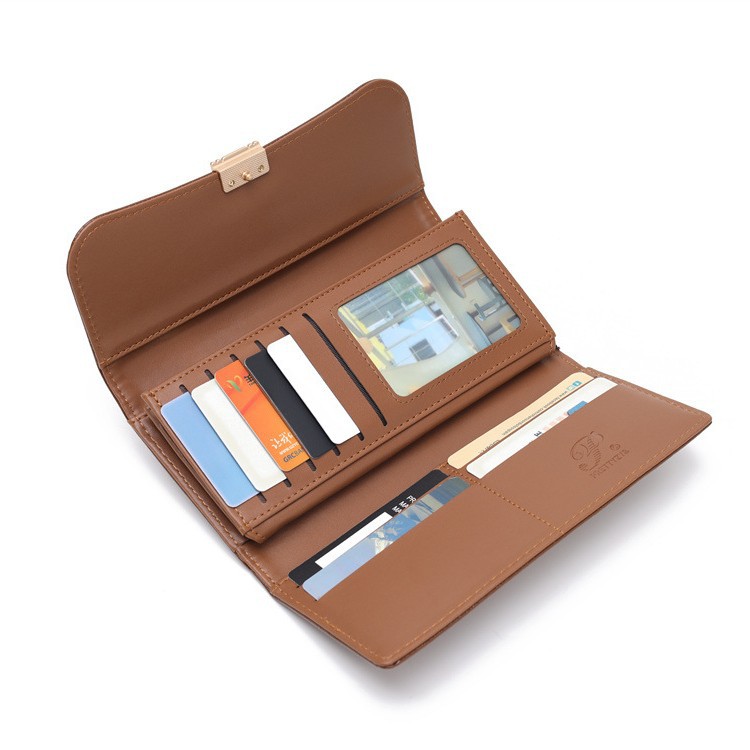 PRETTYZYS Korean Style New Arrival: Simple Solid Color Fashionable High-End Versatile Large Capacity Long Wallet - Image 4