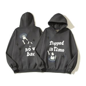 European and American high street Travis hip-hop street time swirl foam graffiti letters hoodie sweater cotton jacket