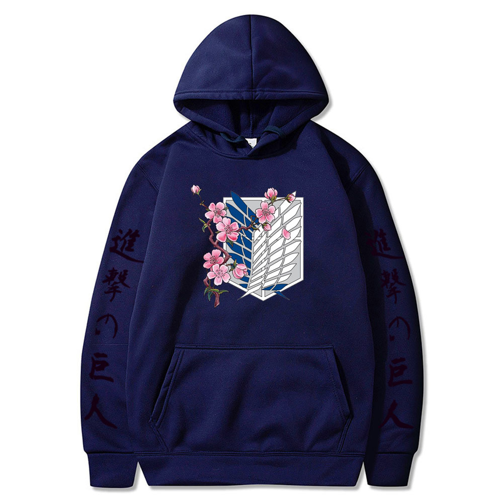 Attack on Titan LOGO hoodie sweatshirt- black letters on sleeves - Image 15