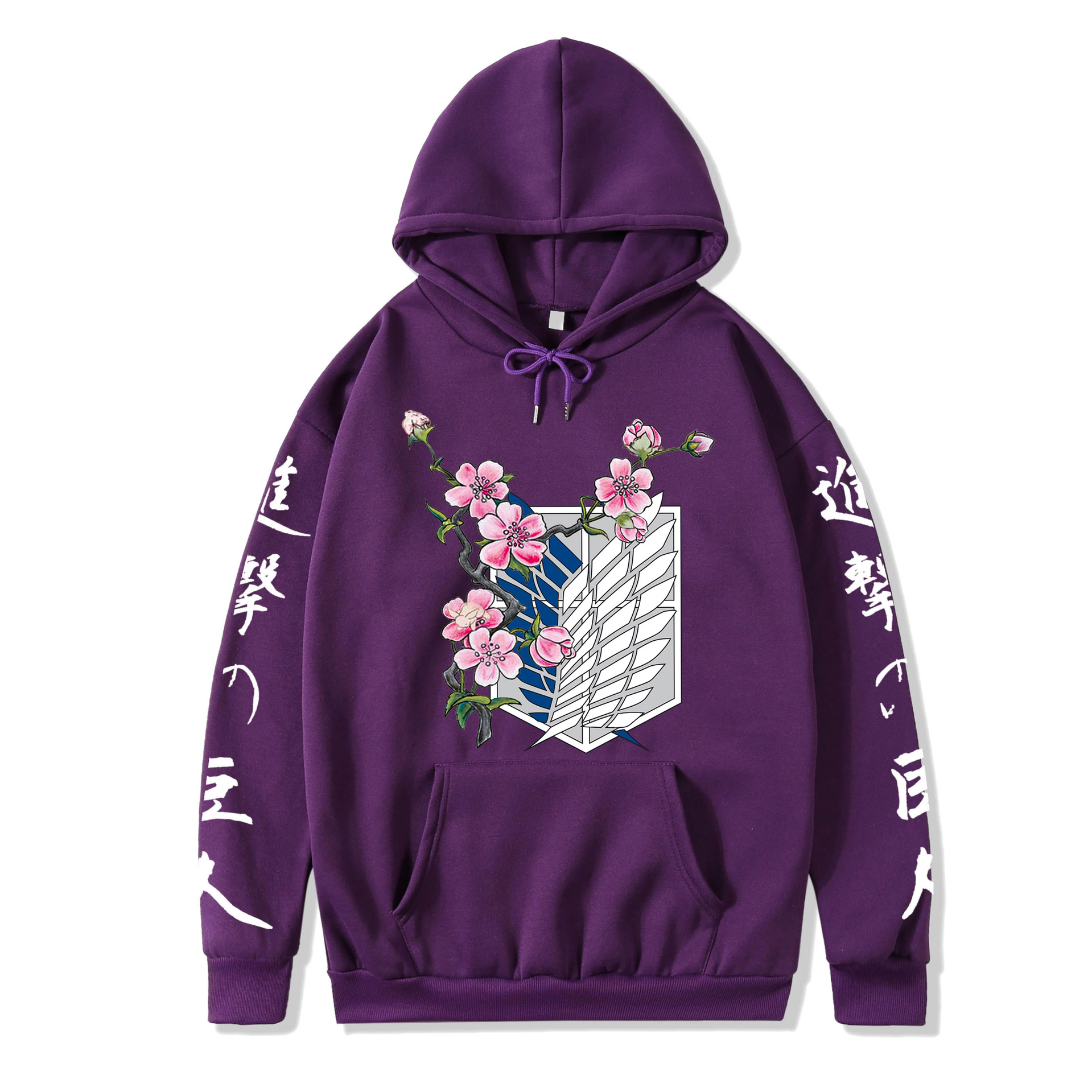 2021 couples wear autumn and winter new popular anime attack giant series illustration loose casual hooded sweater women - Image 21