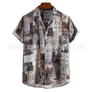 Hawaiian beach style short-sleeved floral shirt (no stock, supplier's production time is about 2-4 days) 