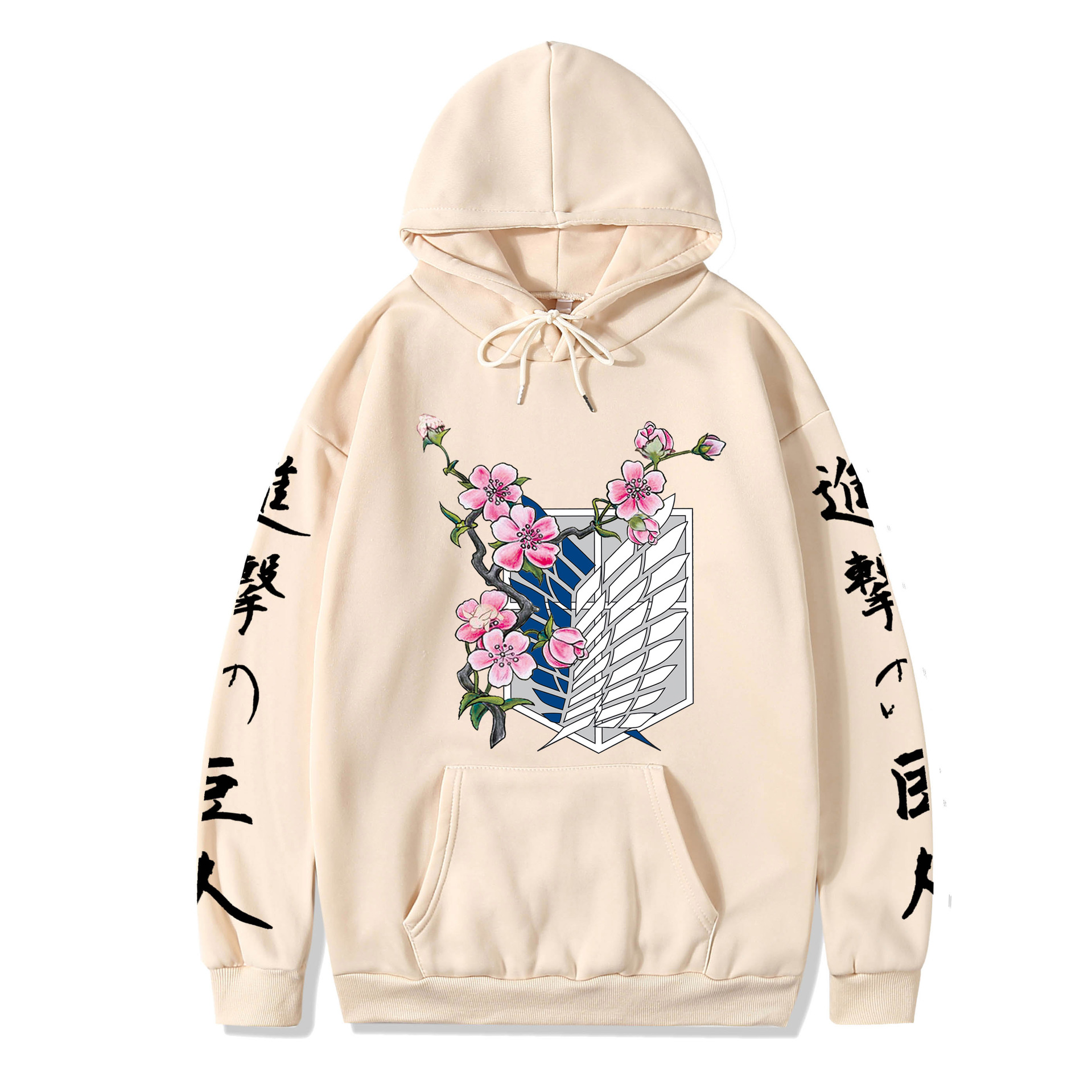 2021 couples wear autumn and winter new popular anime attack giant series illustration loose casual hooded sweater women
