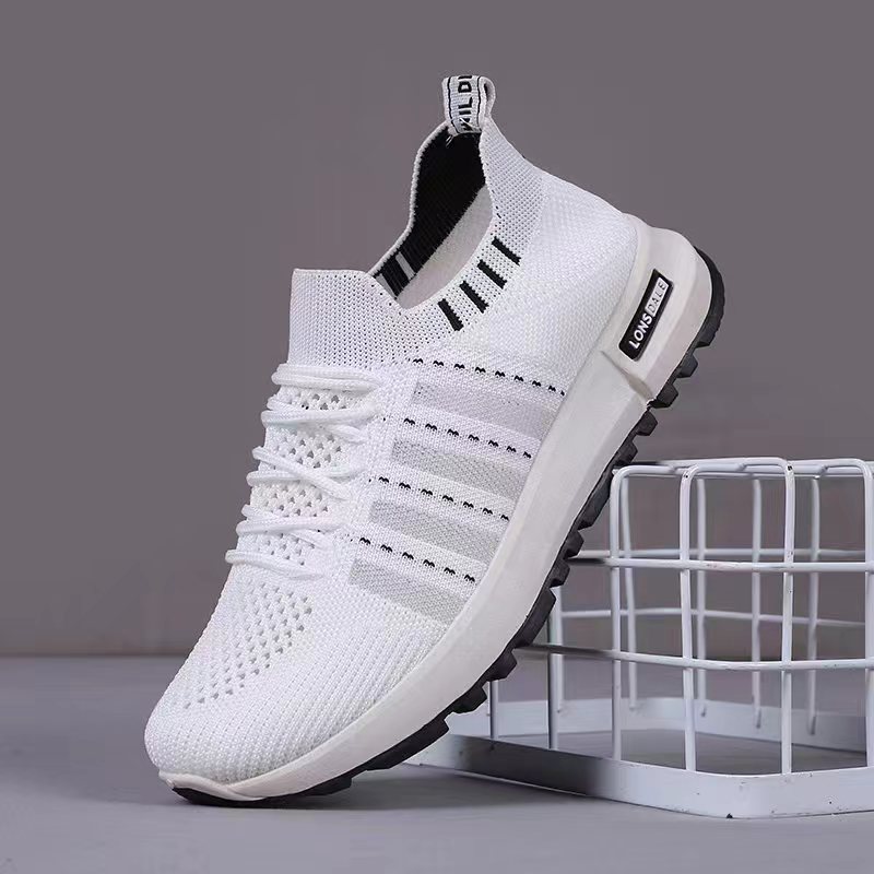 Dropshipping new women's fly woven fishnet shoes, comfortable soft-soled white shoes, fashionable lightweight student shoes, sneakers - Image 13