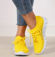 Foreign trade spring and summer style flying mesh women's shoes breathable sports shoes deep mouth lace-up platform sole casual shoes women's running - Image 9