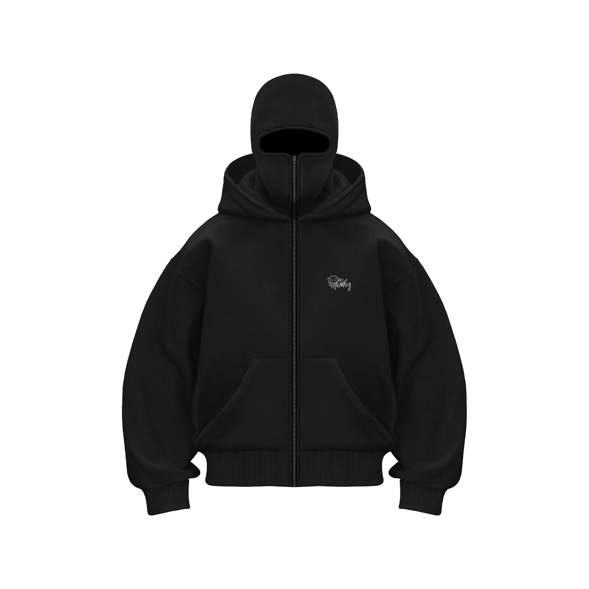 Cross-border trendy brand plus velvet double hood unique design hooded sweatshirt autumn and winter new men and women same style loose Y2K sweatshirt - Image 4