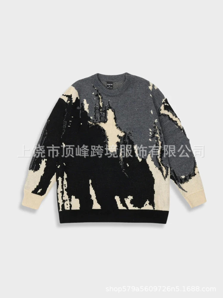 European and American foreign trade cross-border 2023 autumn and winter new European and American cross-border animal landscape print raglan long sleeves - Image 19