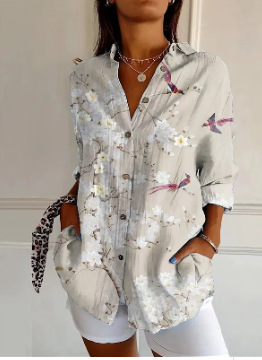 2024 New Women's Long Shirt, Summer European and American Trendy Short-Sleeve Floral Print 3D Short Sleeve Fashion - Image 39