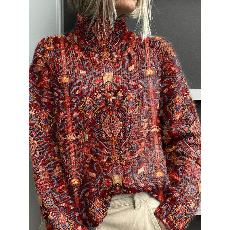 New Christmas Abstract Print Casual Cape Cardigan Sweater for Foreign Trade and Cross-Border - Image 19
