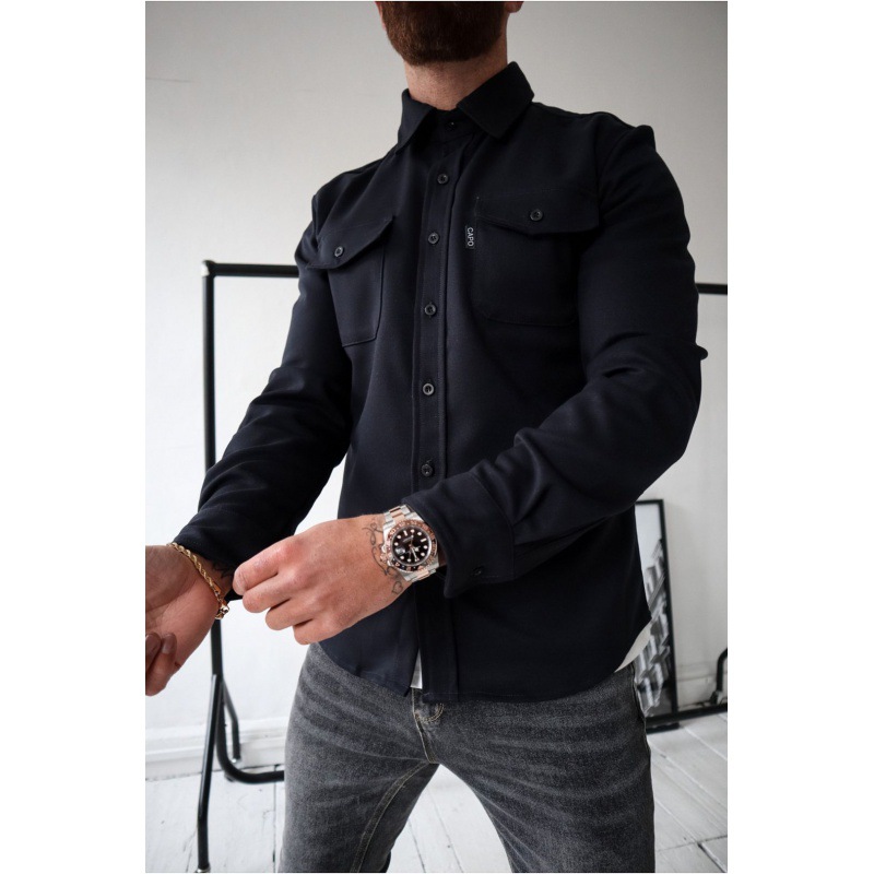 2024 European and American cross-border foreign trade Amazon autumn and winter new European and American men's clothing youth casual men's shirt spot grinding - Image 13