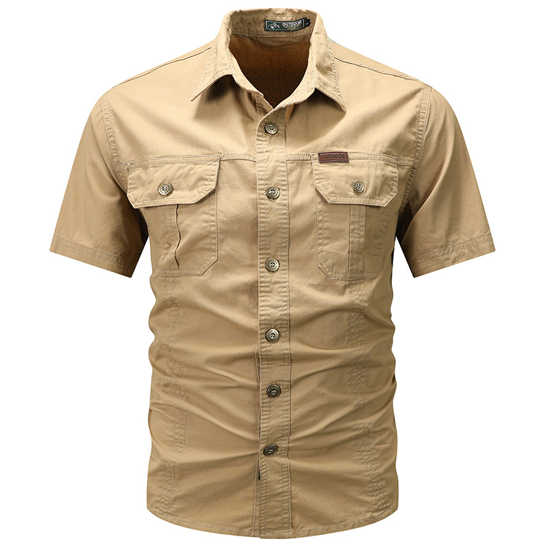 2024 Spring and Autumn New Shirt Men's Long Sleeve Cotton Casual Solid Color Shirt Middle-aged and Young Worker Slim Jacket - Image 17