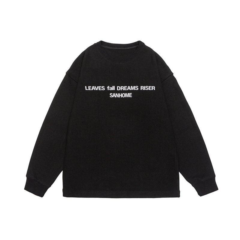 Wusu Men's Wear Japanese Fashion Brand 2025 Autumn New Letter Print Loose Large Size Round Neck Sweatshirt for Men Couples - Image 5