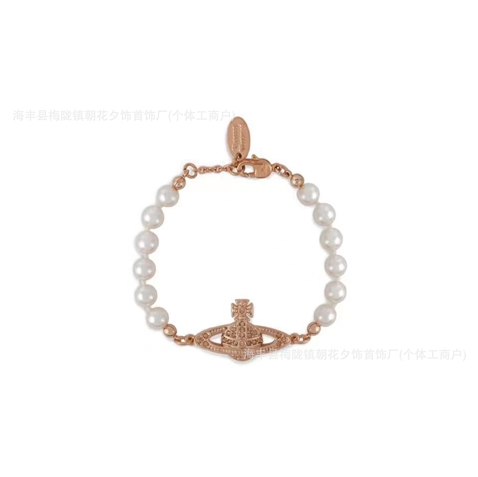 Classic Vivienne Westwood Saturn Pearl Necklace, High-End Version, Full Diamond Inlay, Swarovski Glass Pearl Chain, Women's Style, Nana's Style - Image 16