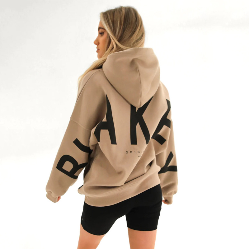 2023 new Amazon cross-border European and American fashion printing thickened versatile long-sleeved loose hooded sweatshirt for women - Image 10