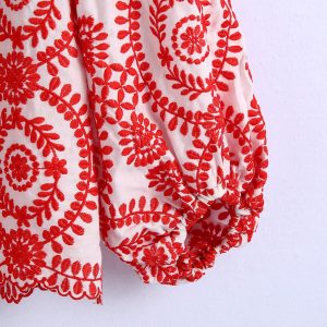 Embroidered Long-Sleeved Shirt