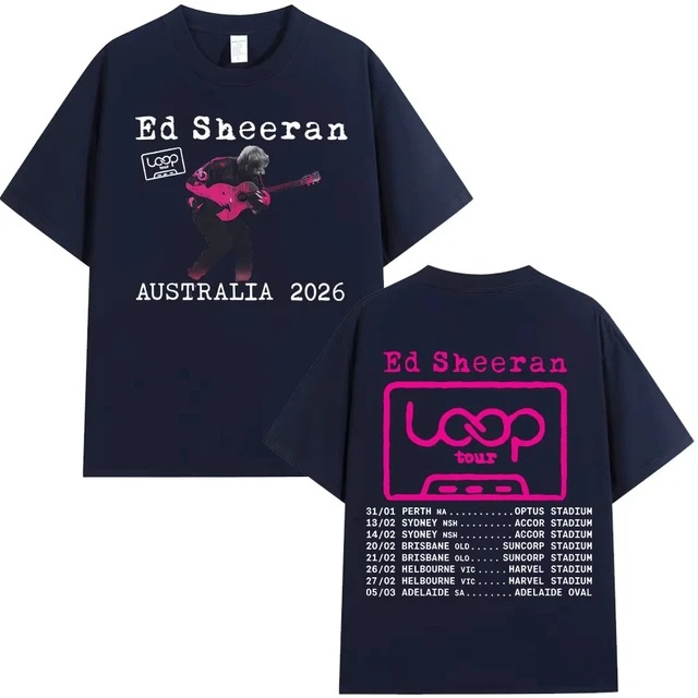 Ed Sheeran Loop Tour Australia 2026 Tour merchandise T-shirt, unisex style for fans. - Image 8