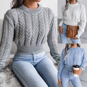 Women's Twist-Waist Knit Sweater