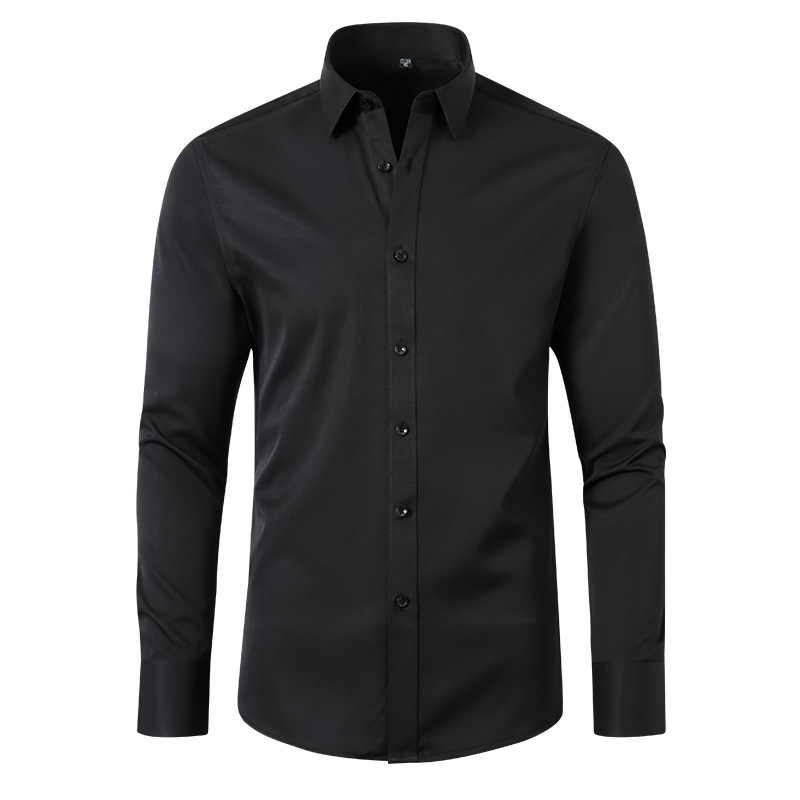 Jia Na Apparel Cross-Border Hot Selling Men's Long-Sleeve Shirt, Elastic, Wrinkle-Resistant, Business Casual Plus Size Shirt for Men - Image 9
