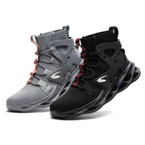 Cross-border labor insurance shoes men's fall/winter breathable anti-smashing steel toe cap work shoes protective shoes breathable high-top