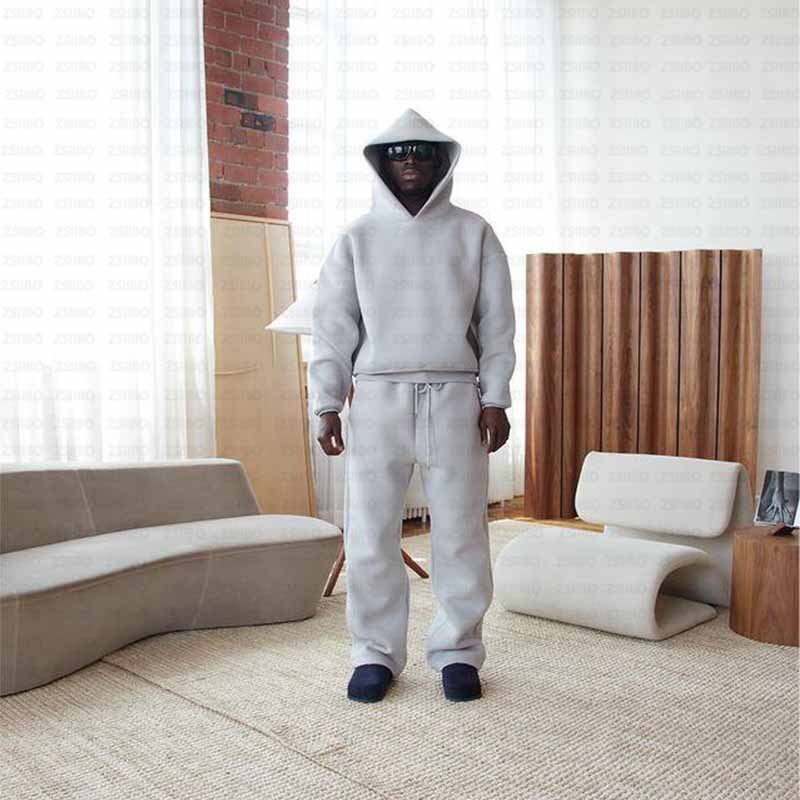 2024 European and American cross-border casual simple couple fashion hoodie sweatshirt solid color loose sweatshirt sweatpants wholesale - Image 17
