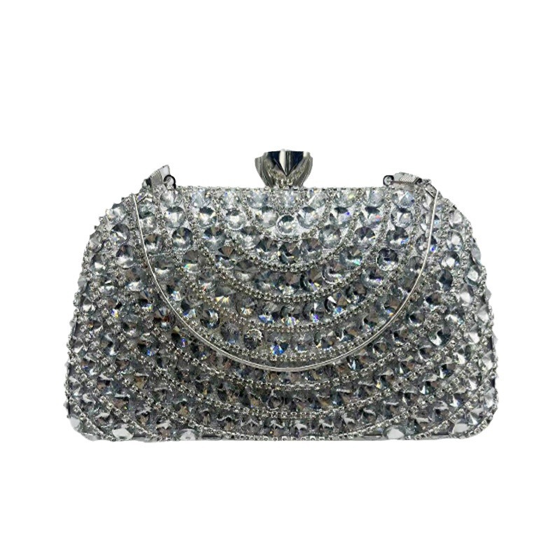 European and American cross-border banquet cheongsam evening bag high-end handbag women's dress handmade celebrity all-match diamond bag - Image 6