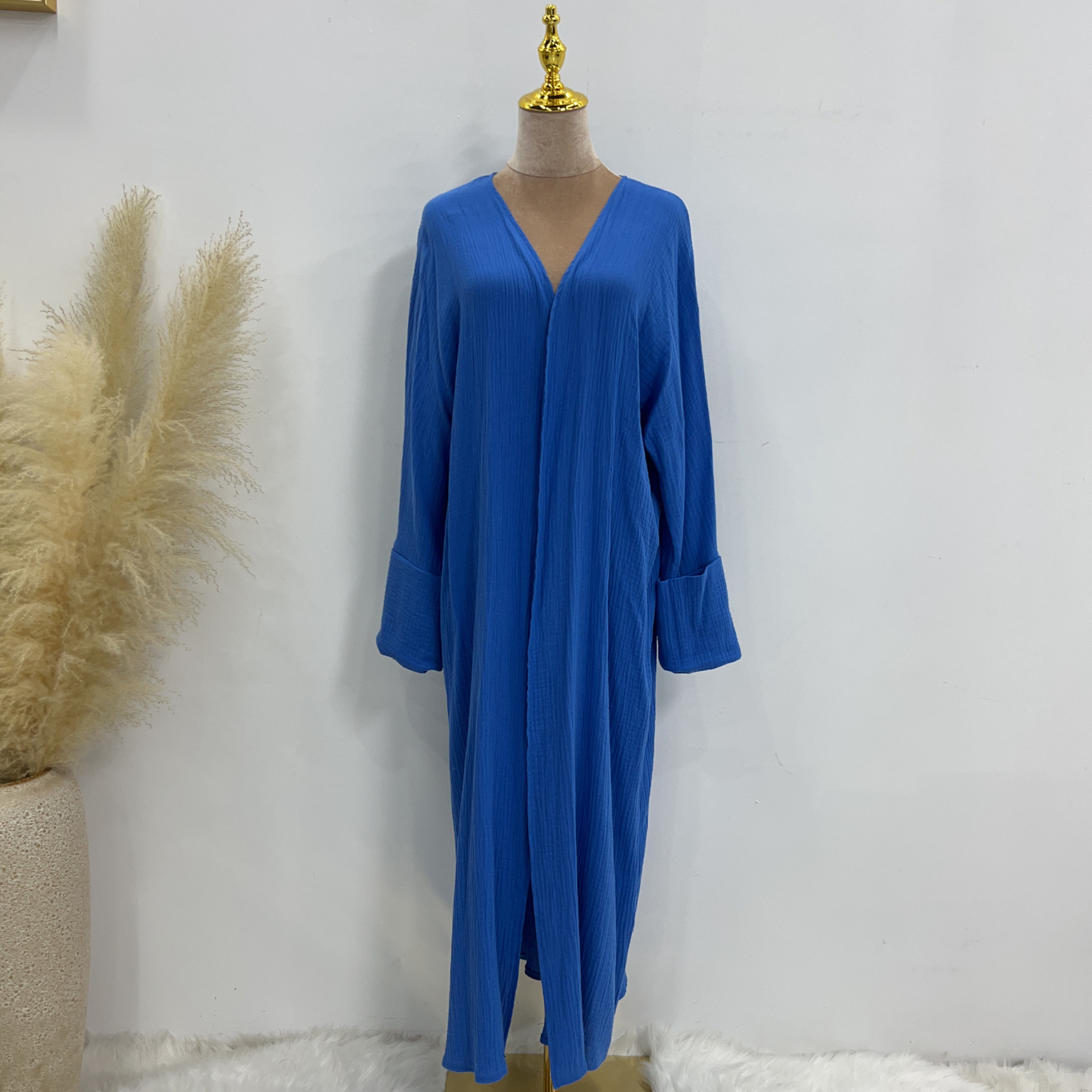 2023 Loriya AliExpress Amazon Dubai Turkey Solid Color Cotton Casual Large Size Cardigan LR600 - Image 20