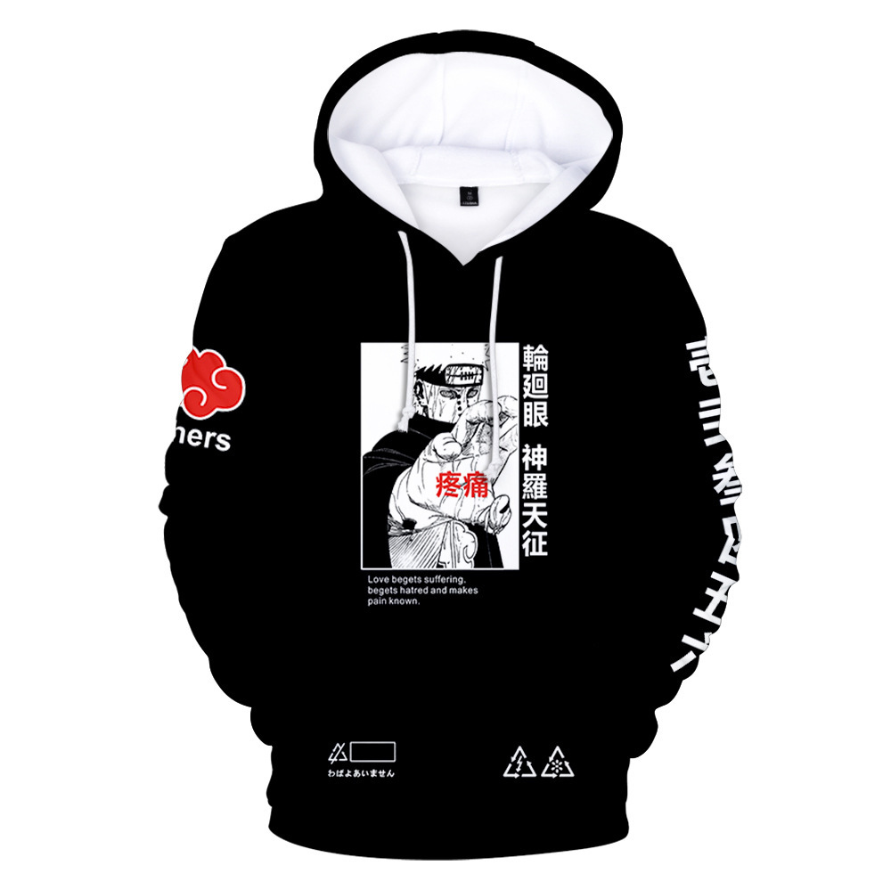 3D digital Naruto character double-layered hooded sweatshirt for men - Image 19