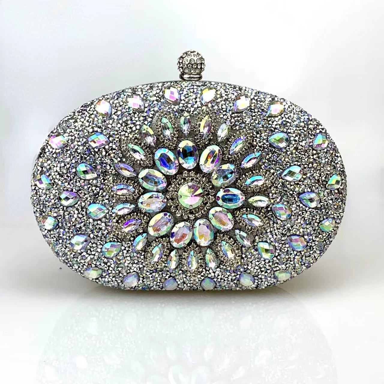 New Sunflower Diamond Buckle Fashion Dinner Bag Party Evening Versatile Hand Messenger Shoulder Bag Wedding Bag Female Bag - Image 8
