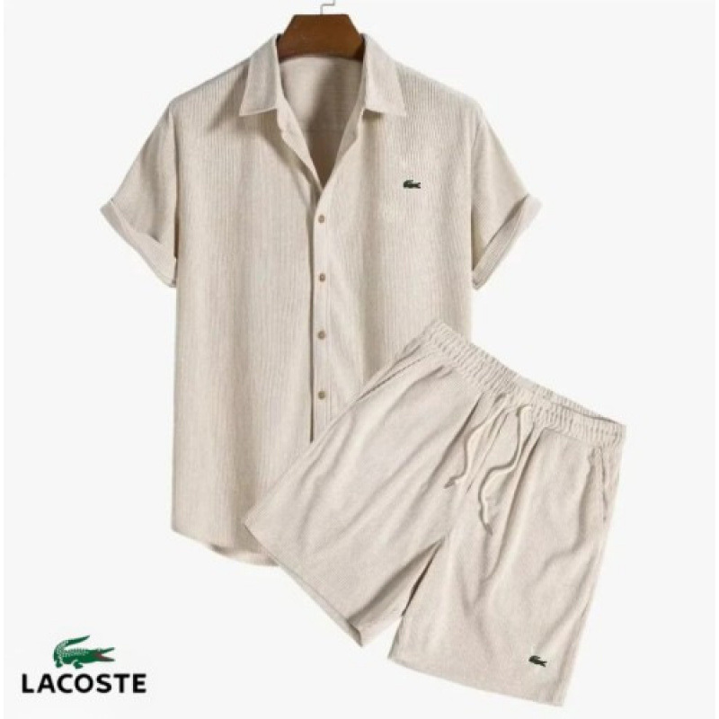 2024 Amazon TEMU hot-selling short-sleeved trendy black and white striped Hawaiian cross-border short-sleeved shirt men's suit - Image 10