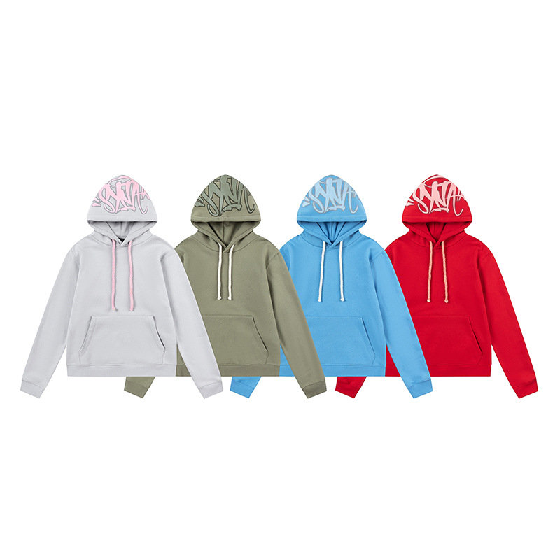 SYNAWORD Cross-border European and American Hip Hoodie Street Casual Loose Fleece Hoodie Set - New Trendy Product - Image 2