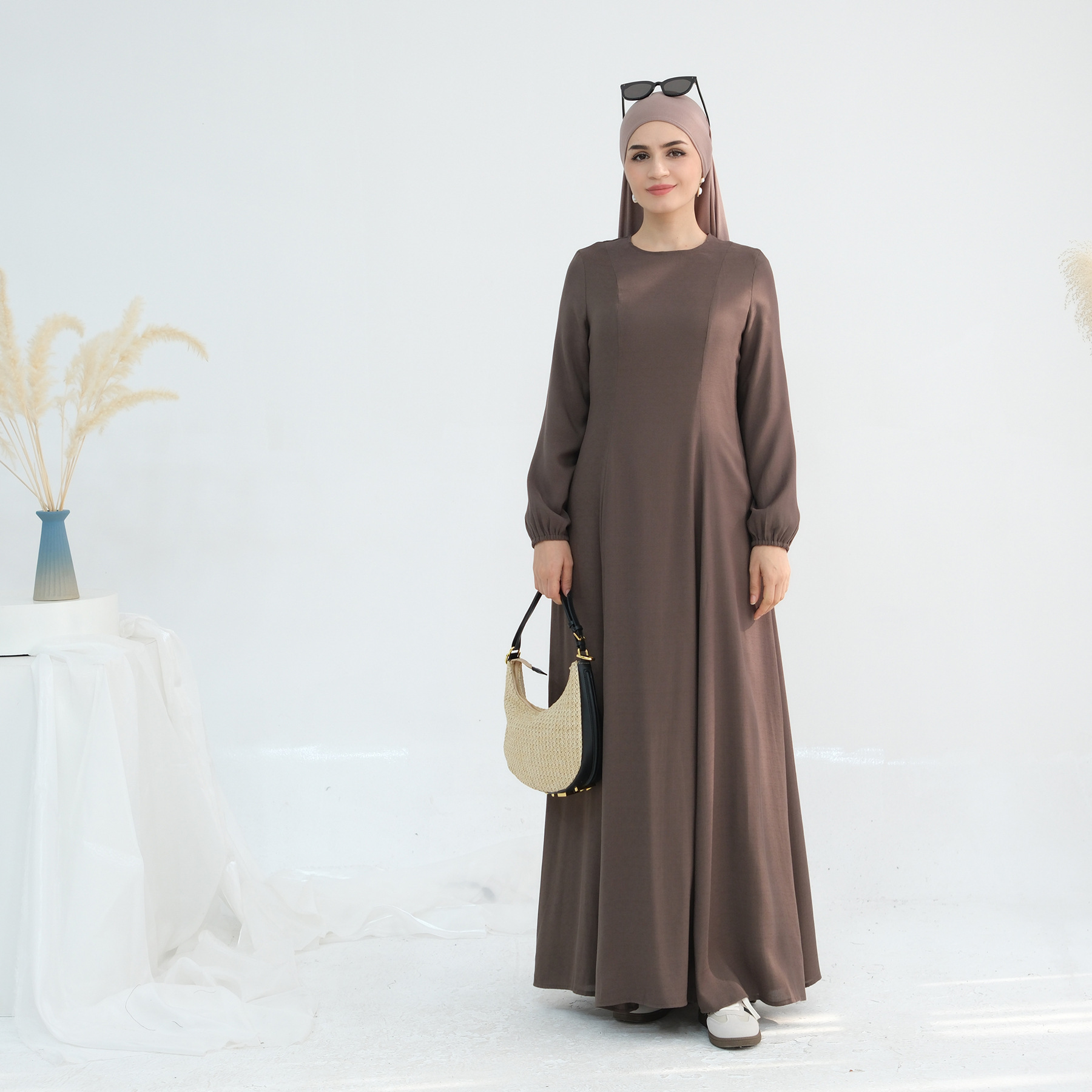 2025 Loriya European, American, Middle Eastern, Dubai double-layered dress with lining LR932 - Image 8