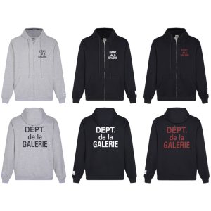 GALLERY DEPT, a cross-border trendy brand, presents a letter slogan cardigan hoodie for men and women, featuring a relaxed fit and a loose fit.