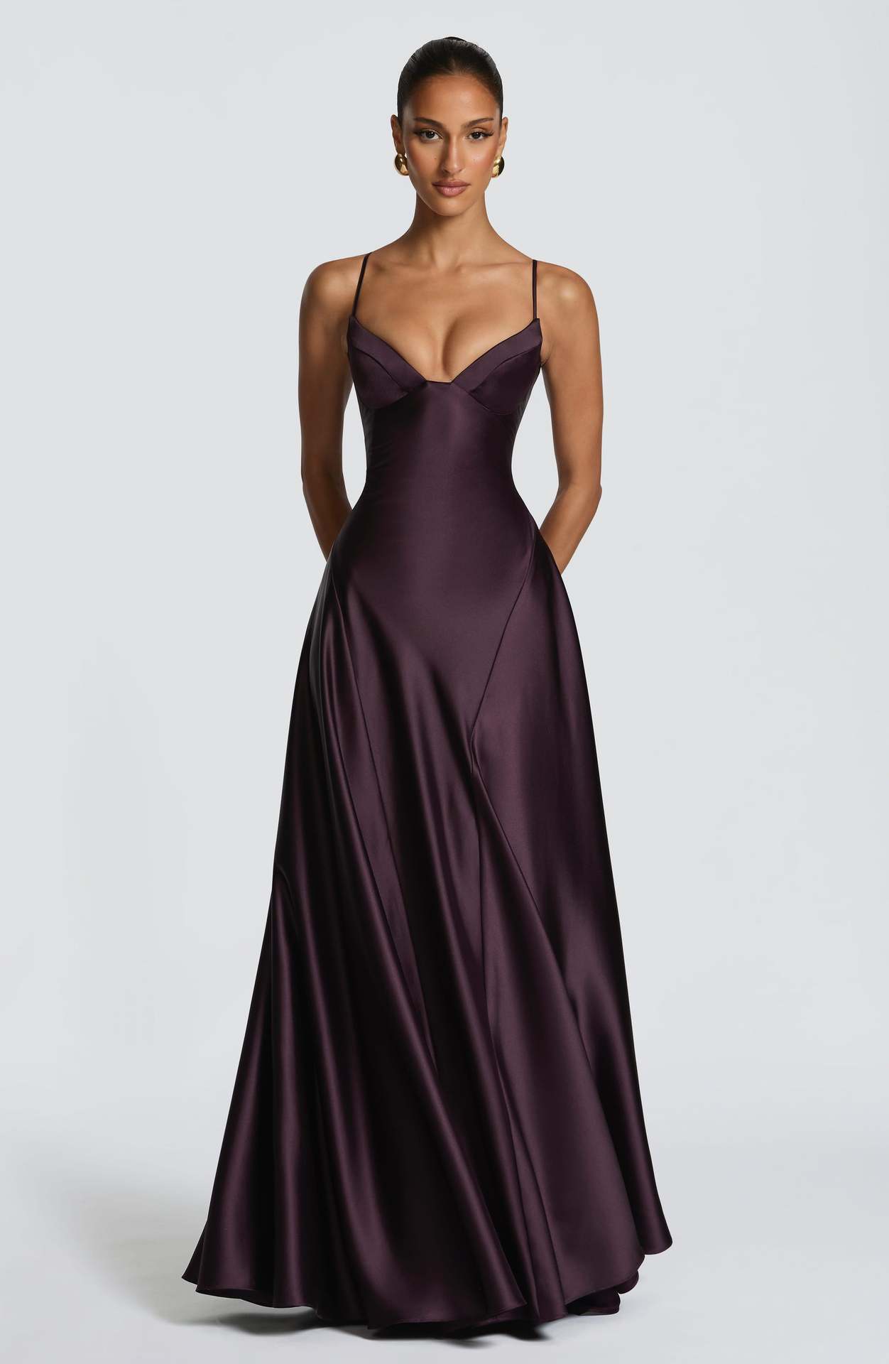 Women's Satin Strapless Bodycon Dress - Image 15
